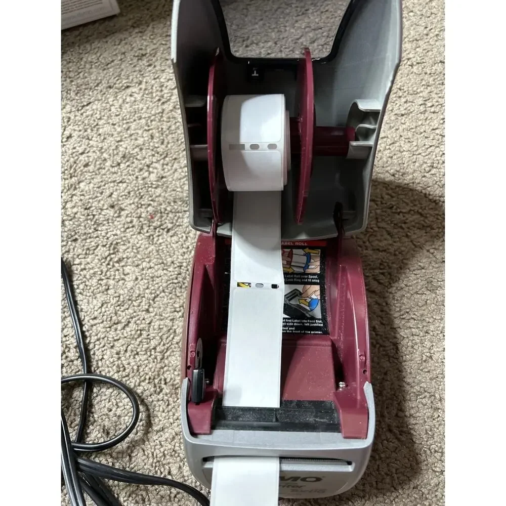 Dymo LabelWriter 330 Turbo Maroon & Silver Thermal Label Printer Working USB